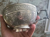 Tasse et sous tasse en argent massif