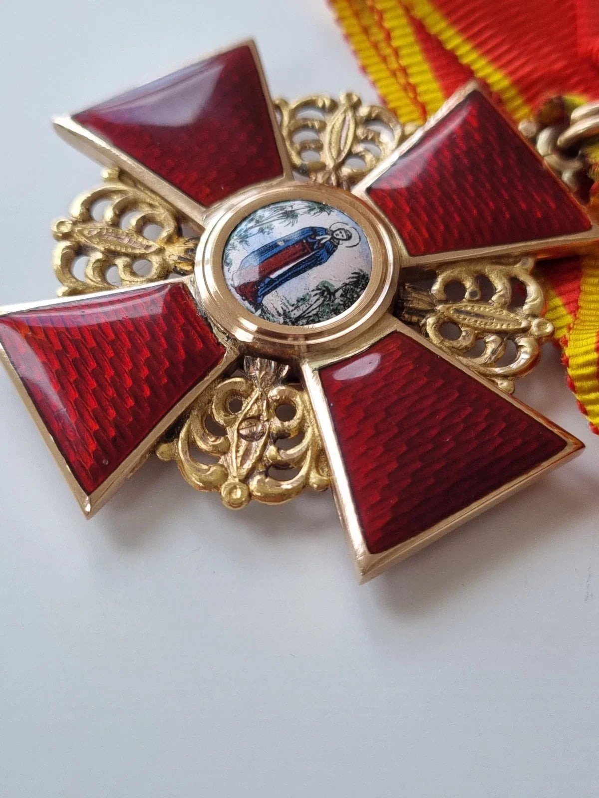 Superbe commandeur ordre de sainte anne de Russie à titre civil en or