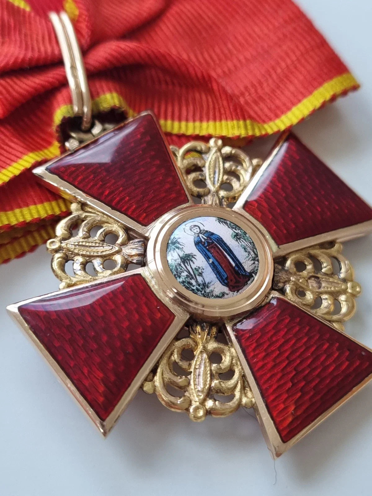 Superbe commandeur ordre de sainte anne de Russie à titre civil en or
