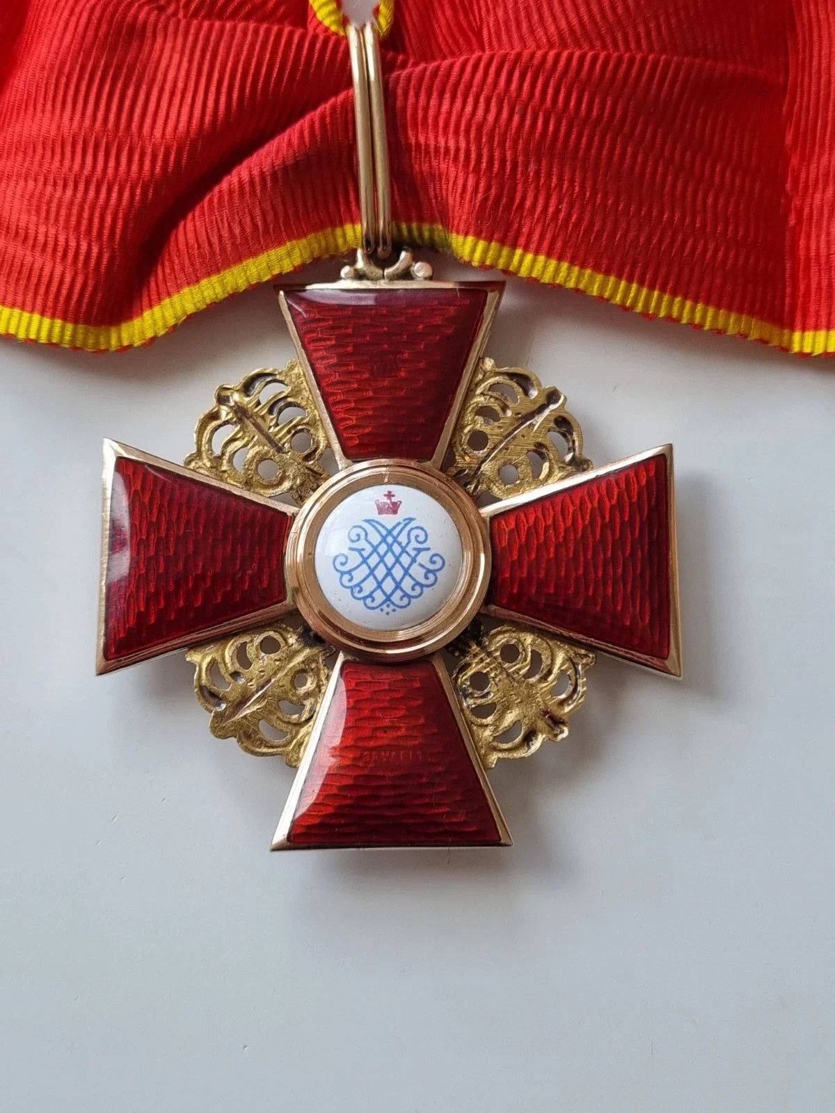 Superbe commandeur ordre de sainte anne de Russie à titre civil en or
