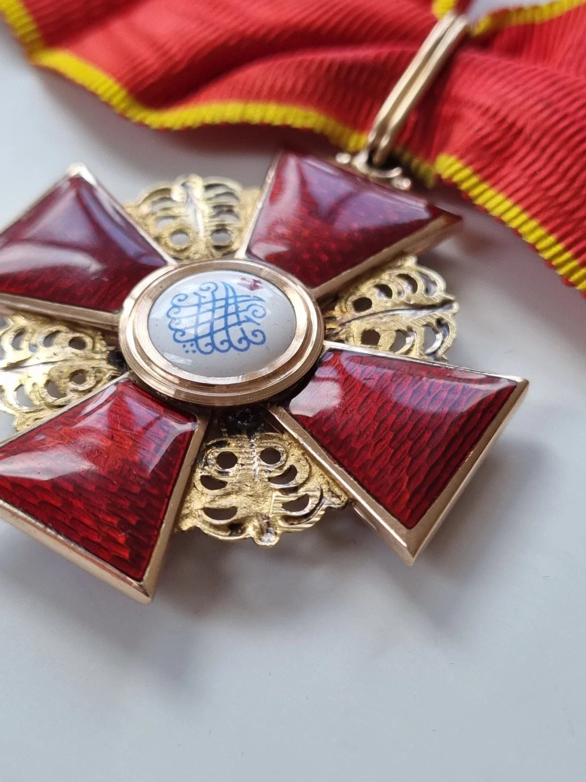 Superbe commandeur ordre de sainte anne de Russie à titre civil en or