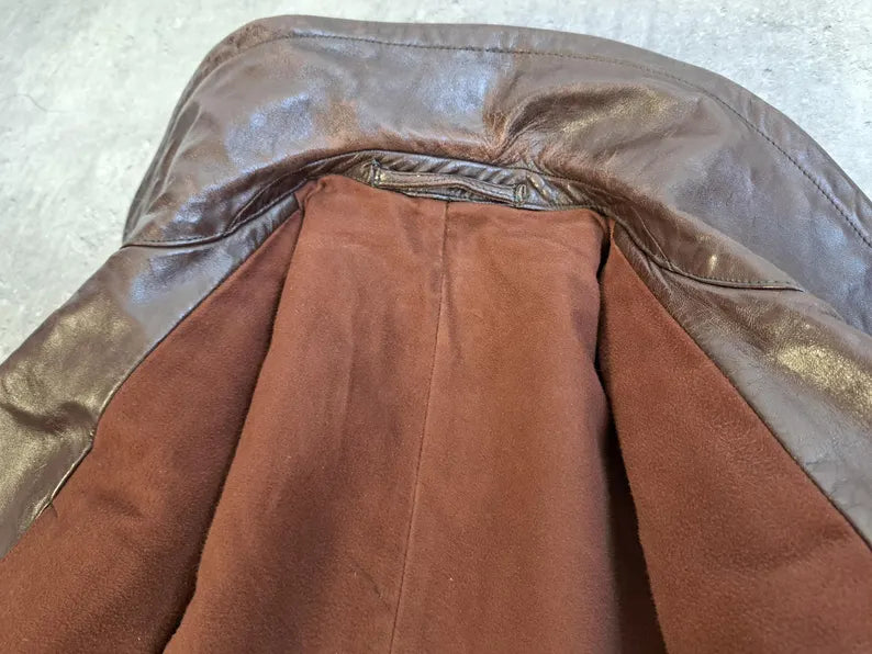 Manteau en cuir trench-coat militaire allemand