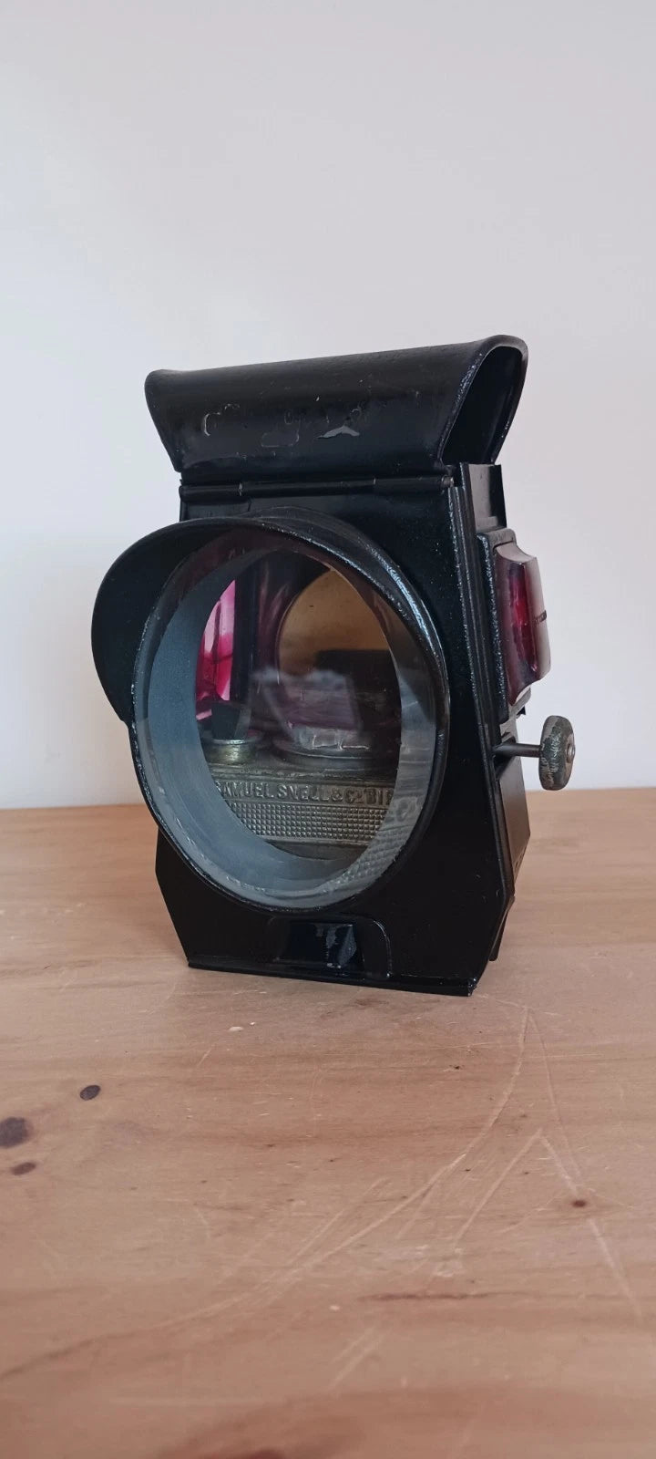 Ancienne lampe carbure de vélo de marque SAMUEL SNELL &amp; Cie BIRM