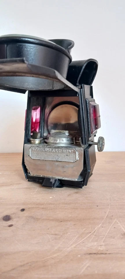 Ancienne lampe carbure de vélo de marque SAMUEL SNELL &amp; Cie BIRM