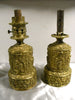 Paire de lampes Carcel anciennes en laiton,