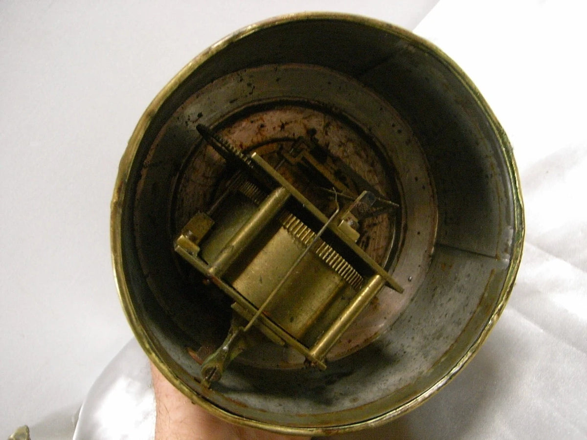 Paire de lampes Carcel anciennes en laiton,