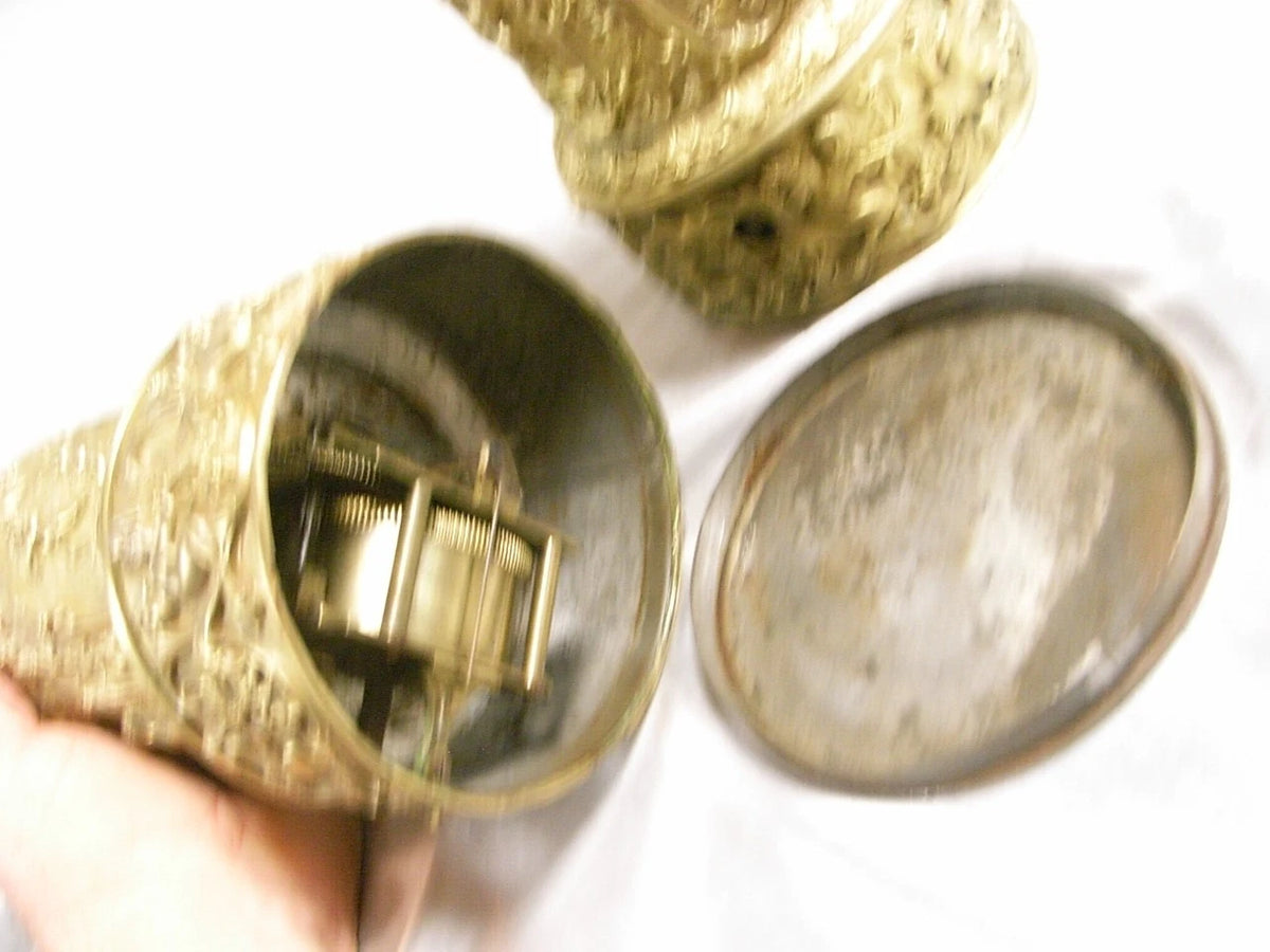 Paire de lampes Carcel anciennes en laiton,