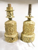 Paire de lampes Carcel anciennes en laiton,