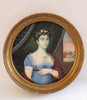 Tableau originale miniature du début du XIXeme siècle et représentant une femme