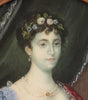 Tableau originale miniature du début du XIXeme siècle et représentant une femme