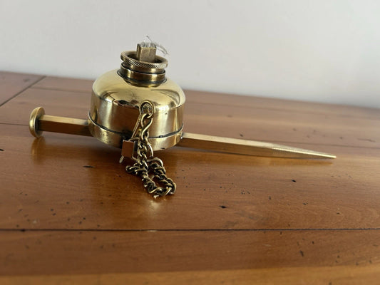 Lampe de mineur authentique d'époque