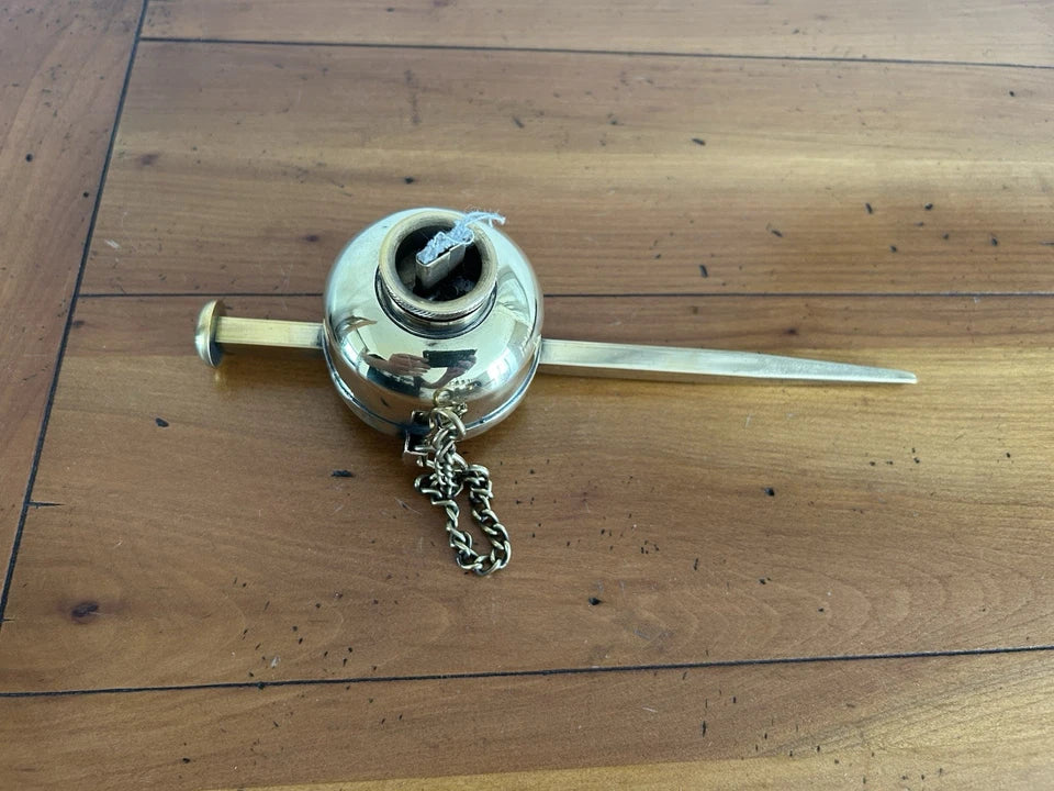 Lampe de mineur authentique d'époque