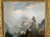 Tableau ancien représentant un paysage de montagne,