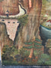 Peinture à l'huile ancienne d'époque Route d'Amden