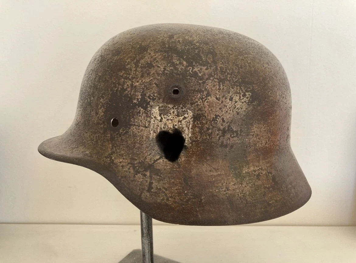 Casque allemand camouflé Normandie