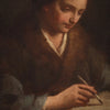 Peinture huile sur toile représentant le portrait d'une grande maîtrise picturale
