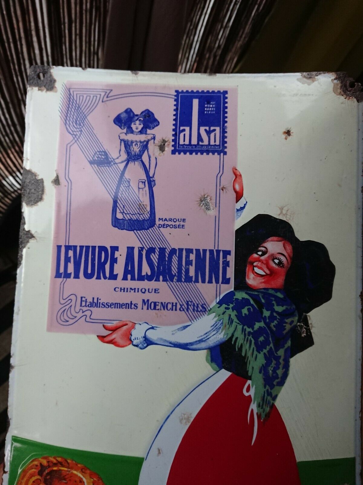 Plaque émaillé alsa