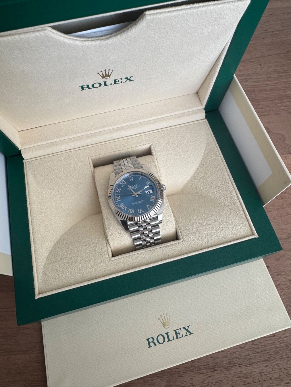 Montre de prestige Rolex Datejust avec cadran bleu Azzurro