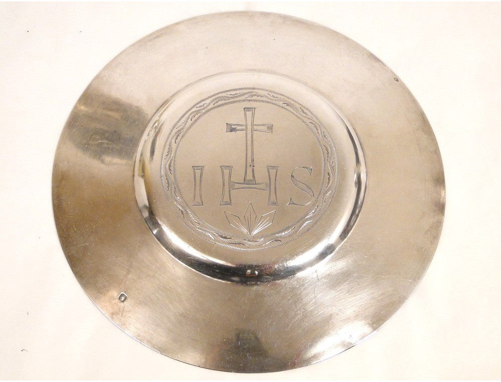 Calice en argent massif vermeil et rubis, 19e