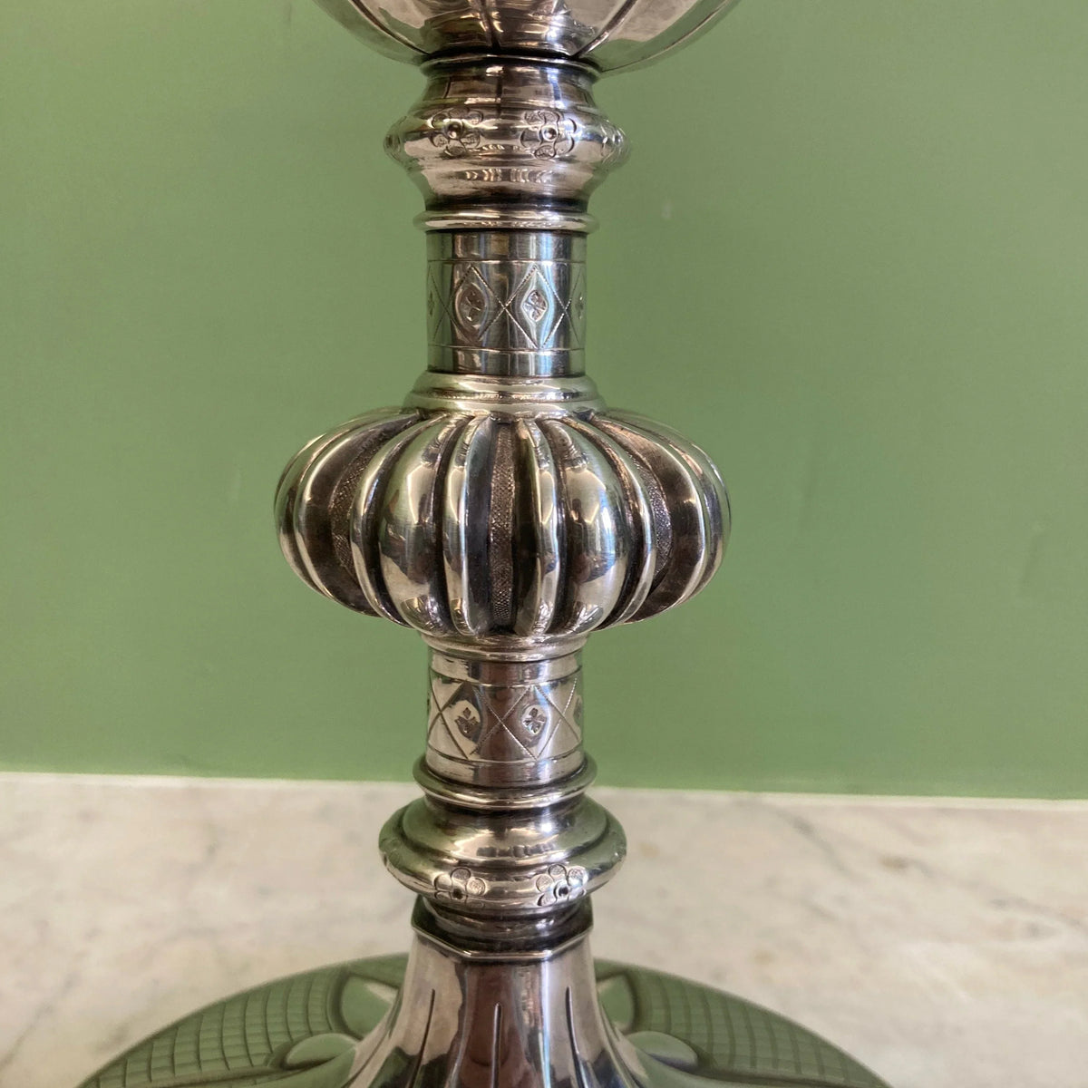 Calice néogothique argent massif et vermeil fin 19e.Maison Favier