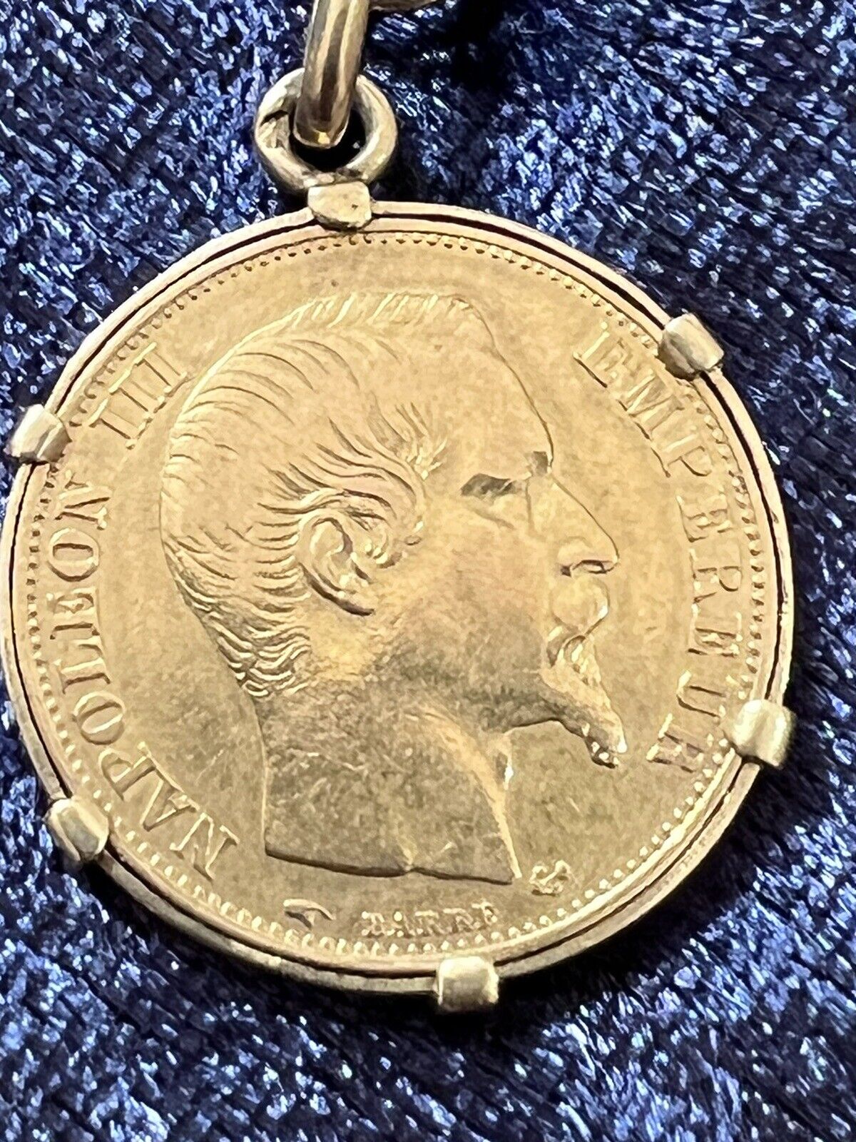 Pièce napoléon III en or montée