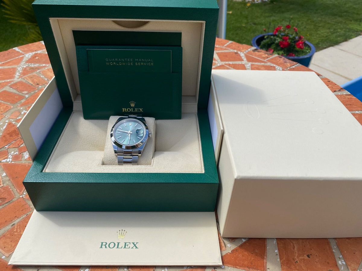 Montre de luxe Rolex Datejust 41 référence 126300 avec cadran vert prestigieux