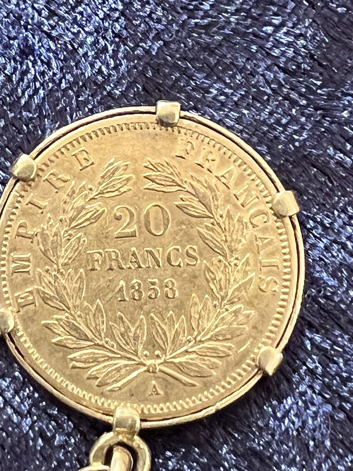 Pièce napoléon III en or montée
