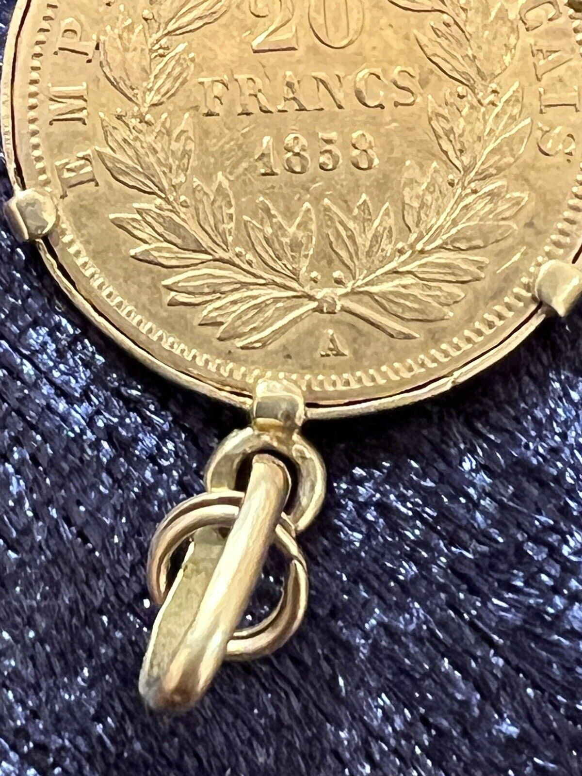 Pièce napoléon III en or montée