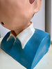 Buste vintage en plâtre peint à la main représentant Tintin