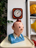 Buste vintage en plâtre peint à la main représentant Tintin