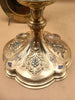 calice en argent doré , emaux , fleurdelysé , diamants fin XIX°