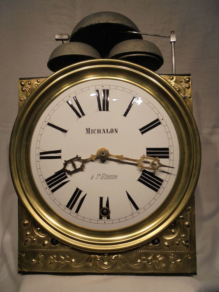 Horloge industrielle ancienne signée Michalon