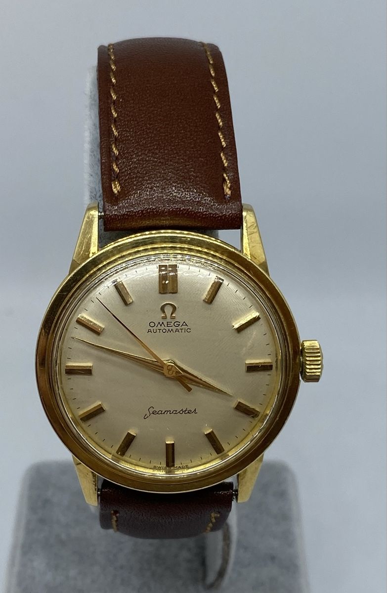 Montre Vintage Omega Seamaster Automatique Bumper Or 18 Carats