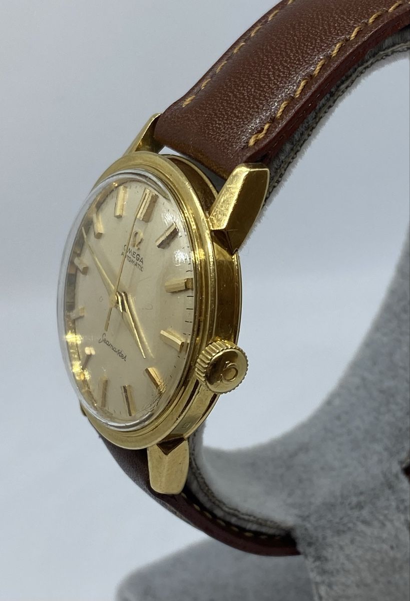 Montre Vintage Omega Seamaster Automatique Bumper Or 18 Carats