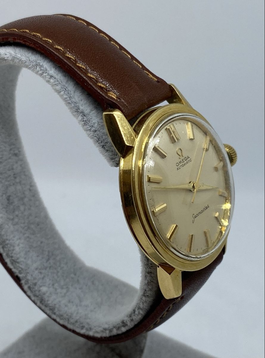 Montre Vintage Omega Seamaster Automatique Bumper Or 18 Carats