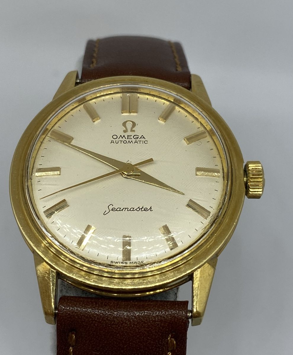 Montre Vintage Omega Seamaster Automatique Bumper Or 18 Carats