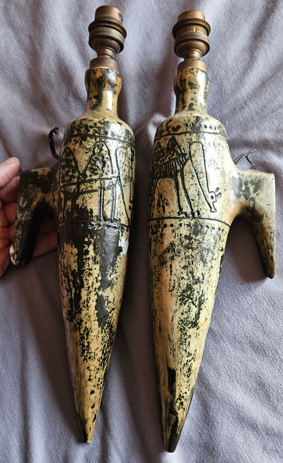 Paires d'applique amphores vintage