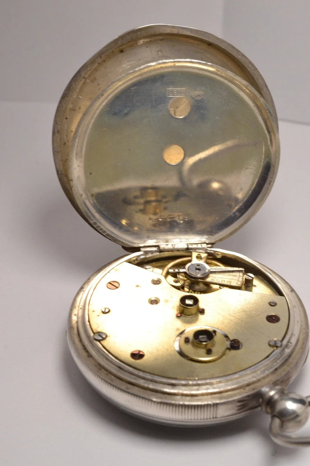 MONTRE GOUSSET ARGENT 3 AIGUILLES 12H ET 24H VINTAGE 1890 POCKET WATCH