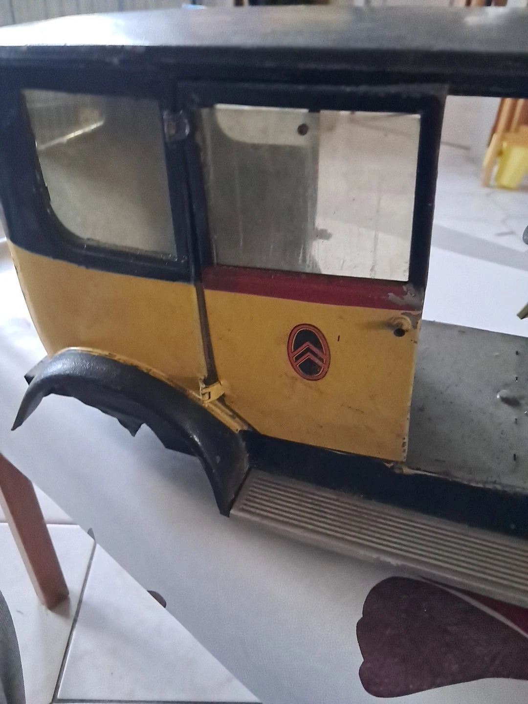JOUET VOITURE EN TOLE AUTOMOBILE MÉCANIQUE ANDRÉ CITROËN B14 FRANCE