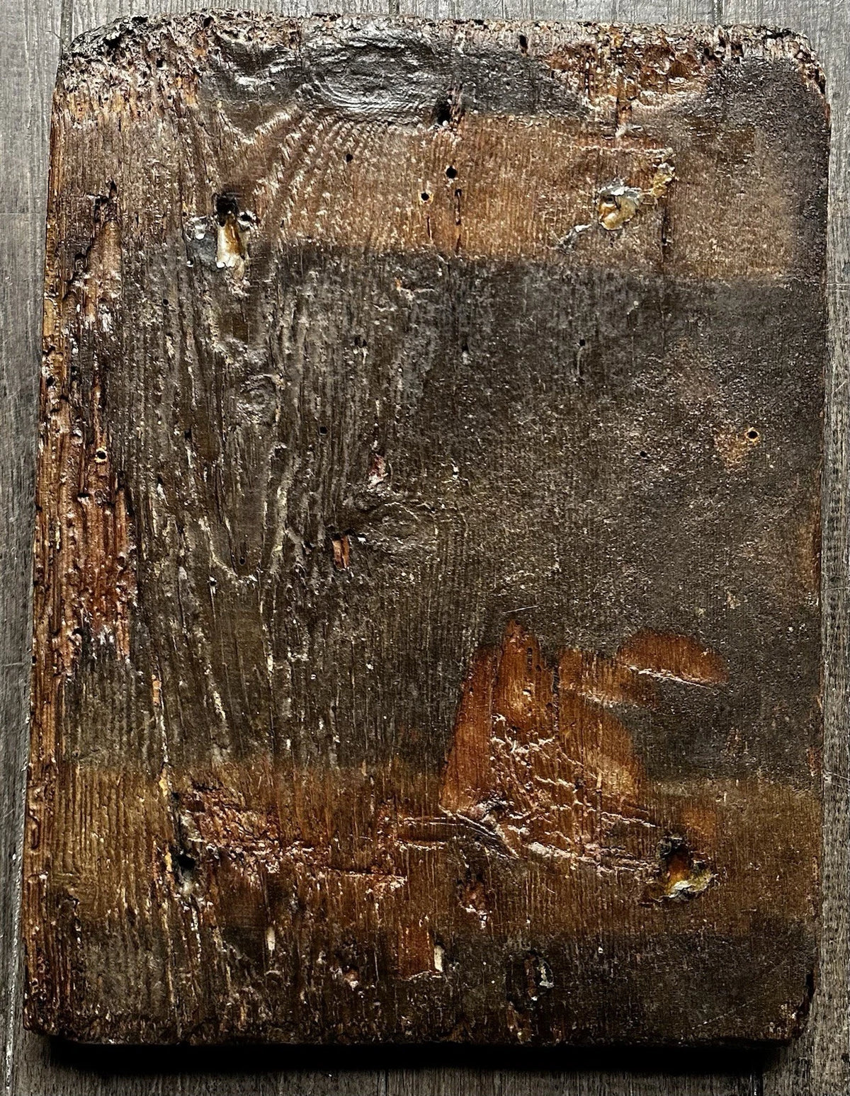 Ancienne Icône Russe Orthodoxe Portrait Vierge Enfant Jésus Peinture Religieuse
