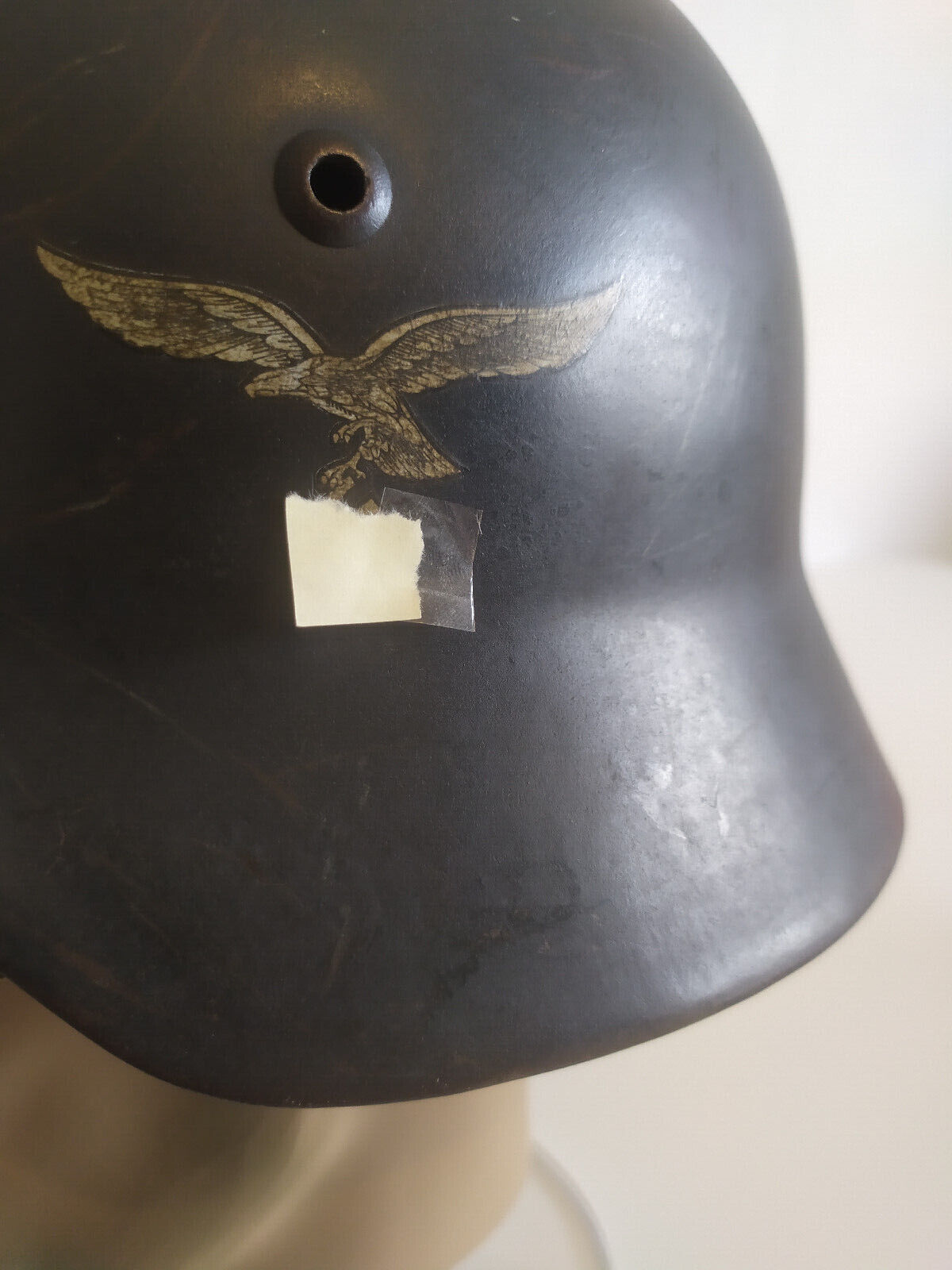 casque allemand M35 lutfwaffe double insignes WW2