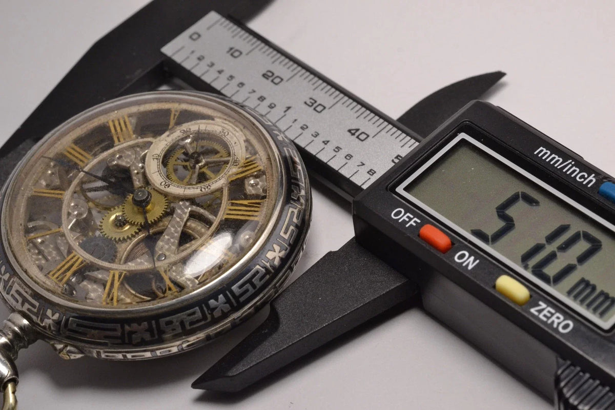 MONTRE ANCIENNE RARE GOUSSET SQUELETTE ARGENT NIELLO 1900 VINTAGE POCKET WATCH