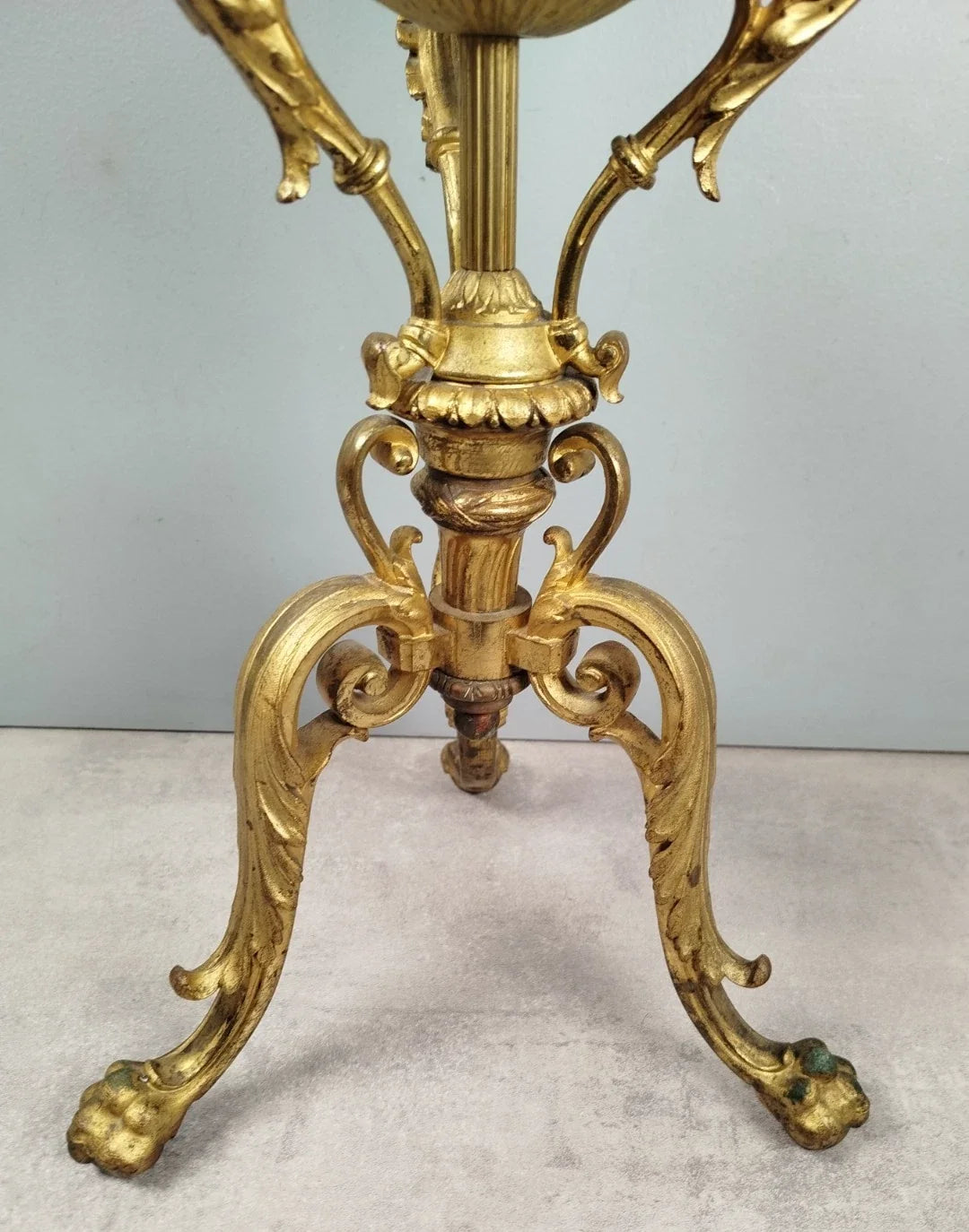 Grand PIED de LAMPE en Athenienne Cassolette Huile Petrole Brule-Parfum XIXe P51