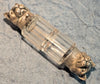 Beau flacon double ancien à parfum et sels en cristal taillé