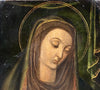 Tableau Religieux Ancien Huile Cuivre Portrait Vierge Renaissance XVIe-XVIIe