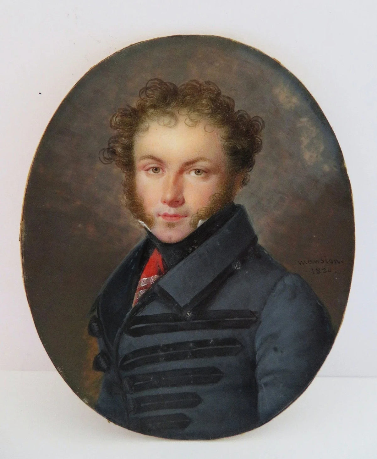MANSION (1785-1840). Rare et belle MINIATURE signée et datée 1820.