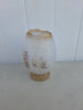 Rare Ancien Petit Vase Daum Nancy Gardeuse D Oies Verre Givré. Bordé D Or.