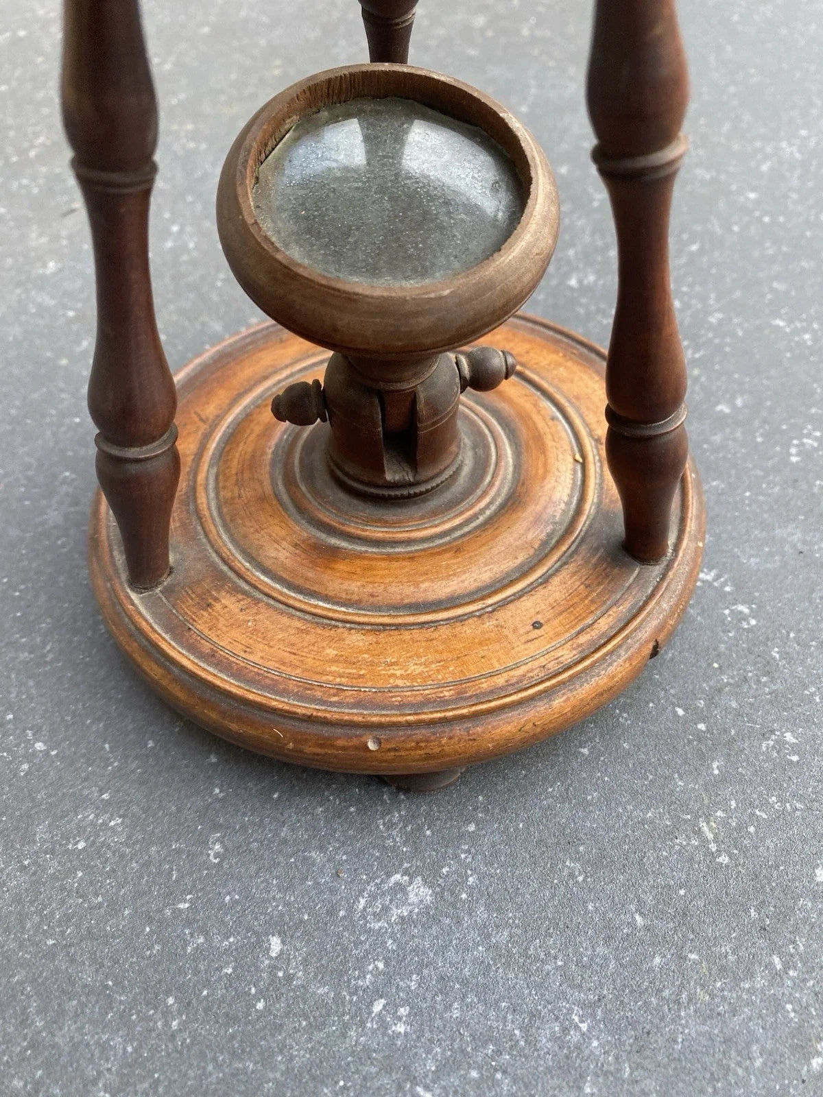 Ancien microscope en bois nuremberg époque xviiieme