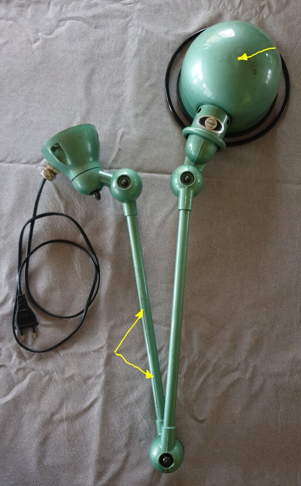 Lampe jielde 2 bras liseuse
