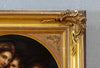 XIXème Huile Tondo sur cuivre d'après le vieux maître italien Raphaël  Cadre doré ancien